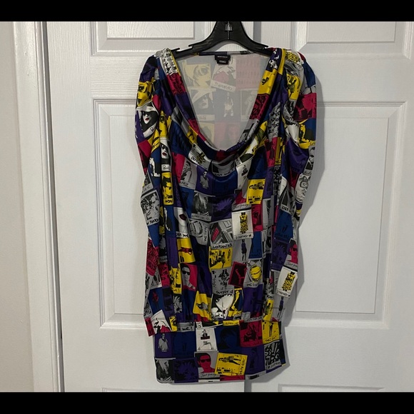 ⭐️HP⭐️POP ART MISS SIXTY STRETCHY MINI DRESS - Picture 4 of 11